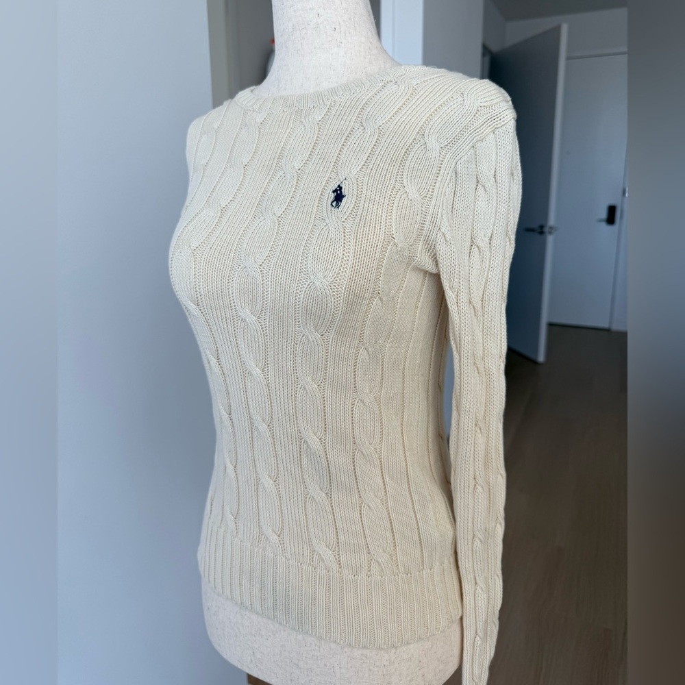 Ralph Lauren Cream Cable Knit Sweater